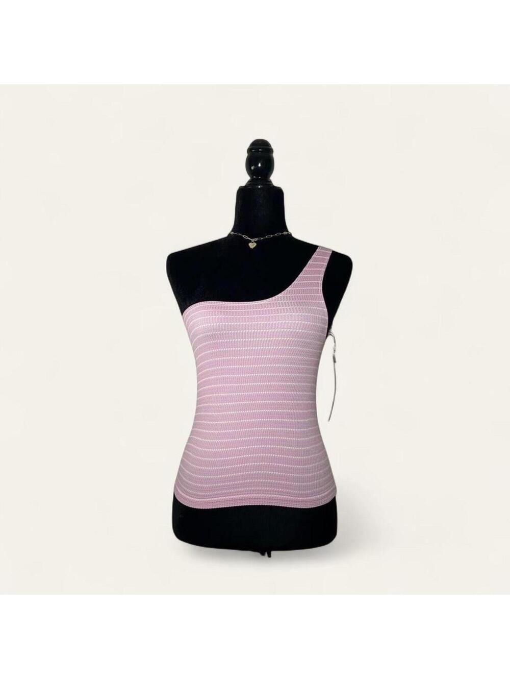 Urban Outfitters x Out From Under Purple And White Striped One Arm Crop Top